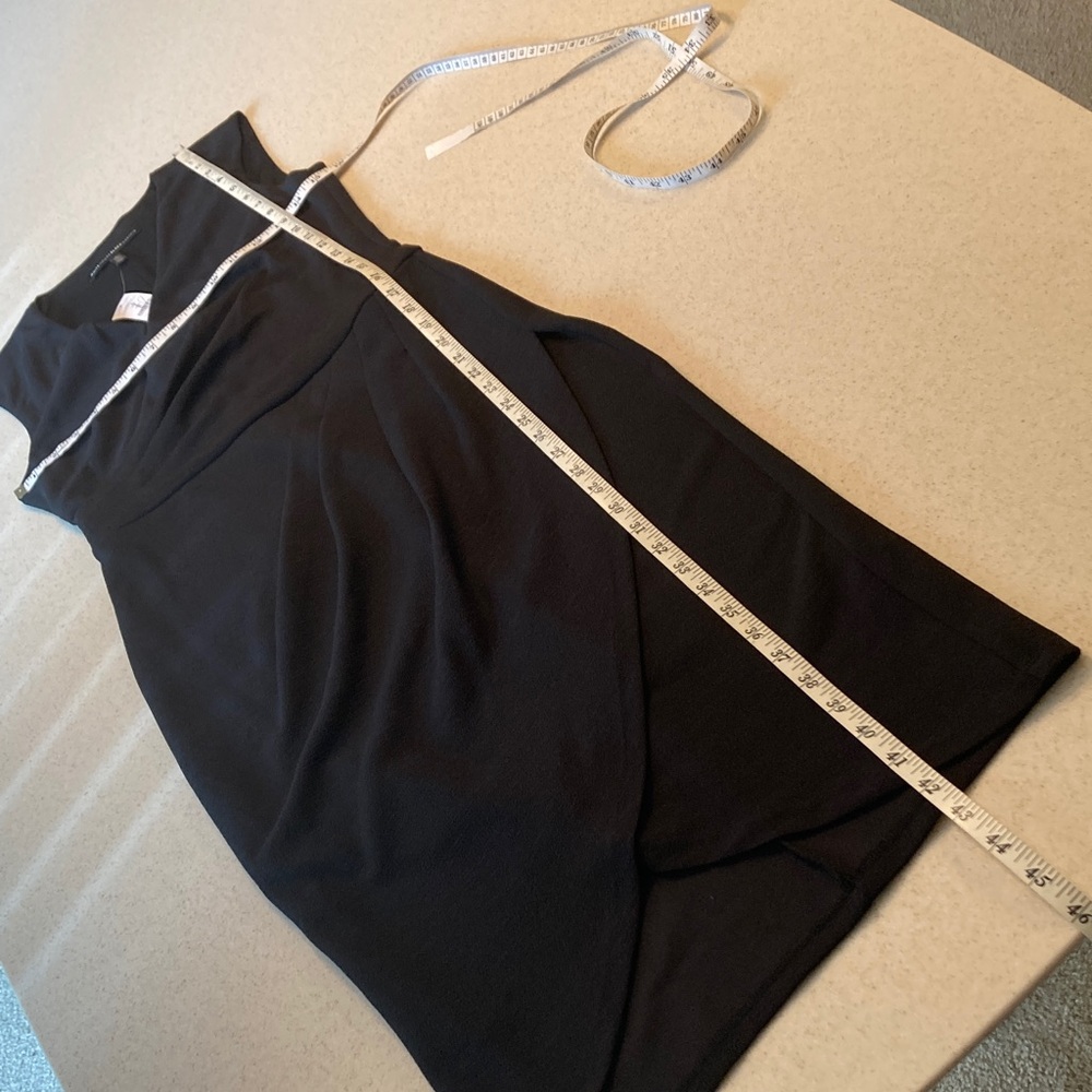 White House Black Market NWT Black Midi Dress Women Size 4 - Picture 10 of 14